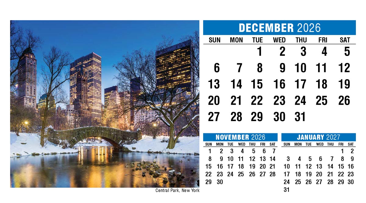 Galleria Scenes of America Promotional Desk Calendar (Eng) - 2026